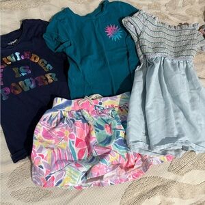 Girls XS kids spring summer clothing lot Size 4/5 bundle of 4 items